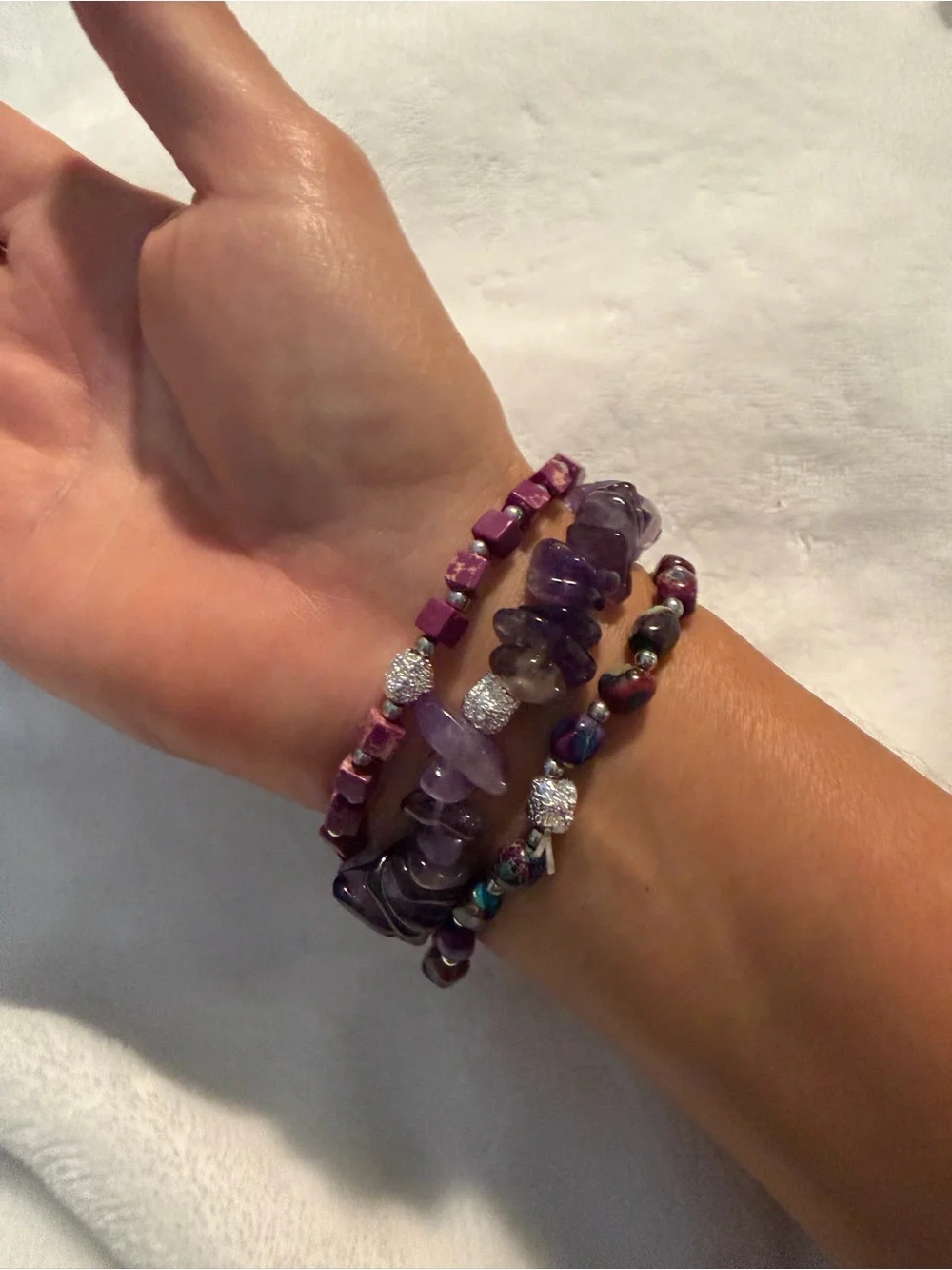 Cape Diablo Purple and Pink Multi-Strand Beaded Watch Band